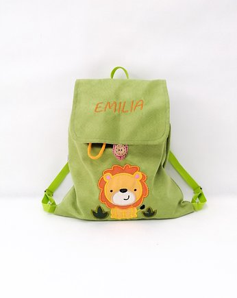 Personalizowany plecak przedszkolaka z lwem, Enitka Sweet Baby Room