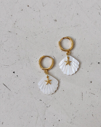 Kolczyki muszla z gwiazdką, Chmolowska Jewellery