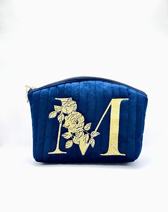 Pikowana kosmetyczka z monogramem, RUDNIK