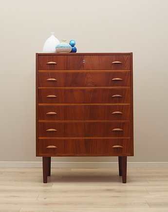 Komoda tekowa, duński design, lata 70, produkcja: Dania, Przetwory design