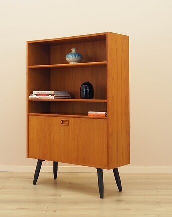 Regał tekowy, duński design, lata 70, produkcja: Dania, Przetwory design