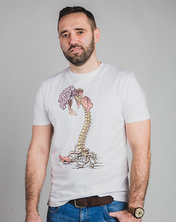 Bawełniany T-shirt z nadrukiem - Mózg, ZlapDystans