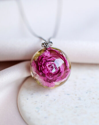 Wisiorek z różą, nature gift