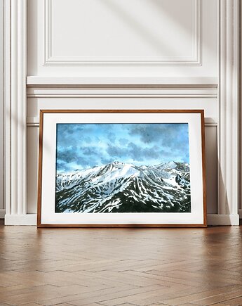 Tatry o zmierzchu  - akwarela A3, Katarzyna Wajda akwarela