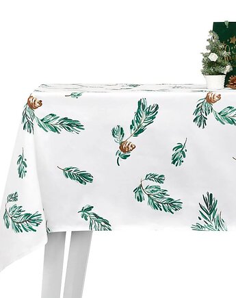 Obrus Świerkowe gałązki, White pocket