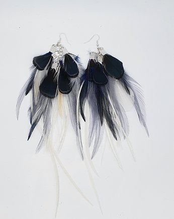 Kolczyki z piór ŻYWIOŁ ETERU, Lilarose Handmade