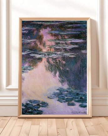 PLAKAT Monet, lilie wodne obraz, nenufary  sztuka ścienna, black dot studio