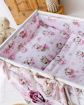 Pościel Niemowlęca 120x90 cm Delikatna Ukryte Zamki Bawełna LOVE od BabyU, Sleepdo