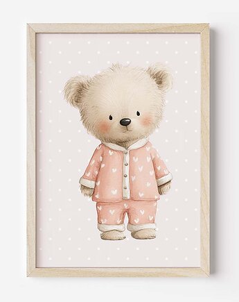 Plakat Na Ścianę Dla Dziewczynki Różowe misie nr. 11, Dekoracjan
