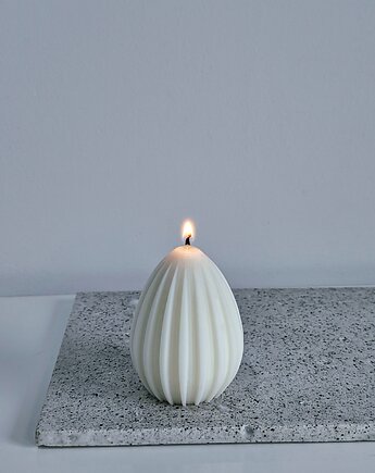 Świeca sojowa dekoracyjna Jajko ryflowane II, Malvhome