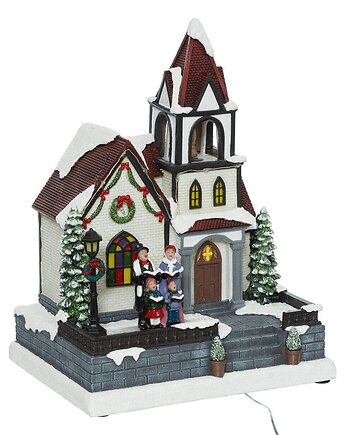 Dekoracja - scenka LED 30x23x18 cm  z kościołem KYRKA, MIA home