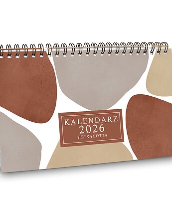 Kalendarz biurkowy 2026 TERRACOTTA na biurko wolnostojący, Planerum
