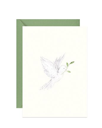 Kartka z gołębicą na Chrzest Komunię lub Bierzmowanie, Paperwords