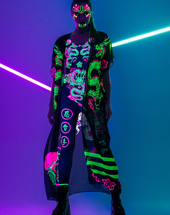 Zestaw CHINESE DRAGONS - Kombinezon z kimonem z efektem UV, dirrtytown clothing