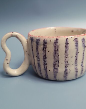 Kubek w paski 50 ml, White Cup