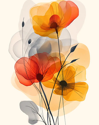 Plakat pt. Kolorowe kwiaty II, Manon