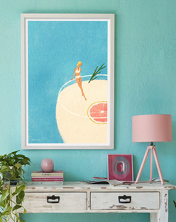Wakacyjny koktajl - plakat 50x70 cm, minimalmill