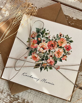 Ręcznie robiona kartka na dzień matki, dla mamy, sorte