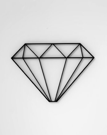 Diament geometryczny 3d - dekoracja na ścianę w stylu skandynawskim, Printerior