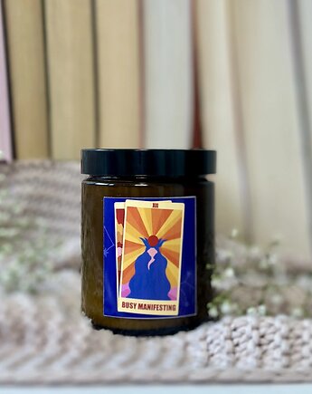 Świeca sojowa do manifestacji - busy manifesting, GG STORE
