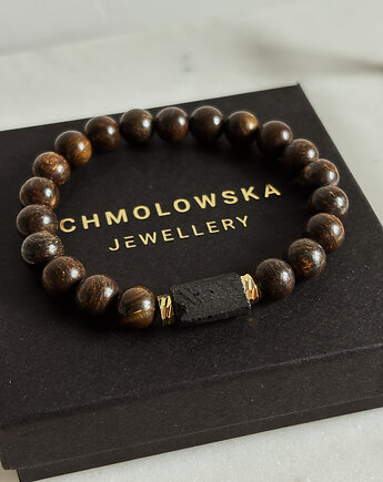 Bransoletka męska Bronzyt i Turmalin, Chmolowska Jewellery