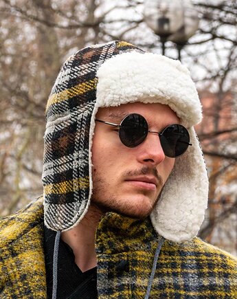 Ciepła Czapka W Stylu Aviator Z Nausznikami, Lariko Studio