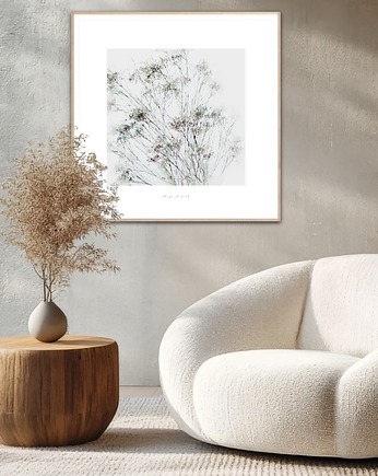 Gipsówka  kwiaty obraz do domu / Fine Art Pint, Margo Hupert