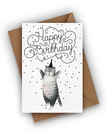 Kartka urodzinowa- Happy Birthday, Czarna Owca Karteczki