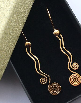 Kolczyki spirale pozłacane, KEIT