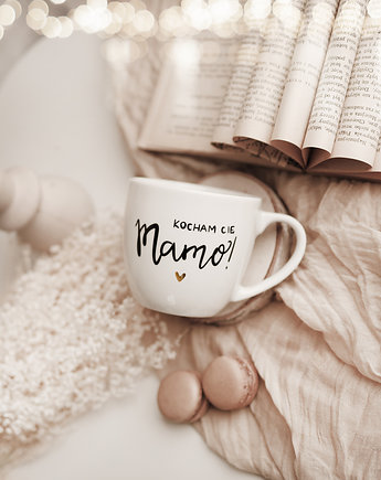 Kubek 300 ml - Kocham Cię Mamo ZŁOTE SERCE, Nadzwyczajnie