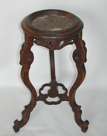 Postument / kwietnik rzeźbiony z marmurowym blatem , Relikt design