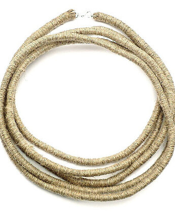 Dwumetrowiec długi naszyjnik lniany, galeria nuit