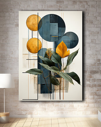 Tropikalne liście - Plakat - Loft, Minimalizm, Black Sapphire Art