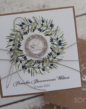 Ręcznie robiona kartka na bierzmowanie - pamiątka bierzmowania, sorte