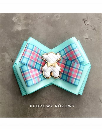 Brosza z MISIEM Nowość, Pudrowy Różowy