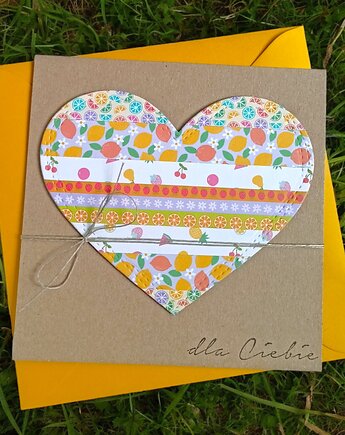 Serce z recyklinku : DLA CIEBIE : owocowe, kaktusia