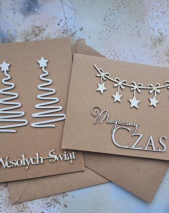 Zestaw dwóch kartek bożonarodzeniowych, Kartkodzielo