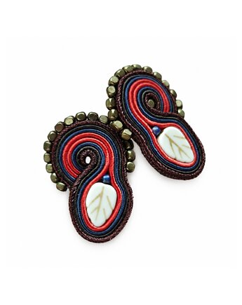 Jesienne  kolczyki soutache, Mró Soutache