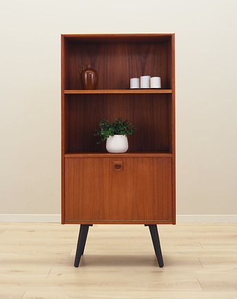 Regał tekowy, duński design, lata 70, produkcja: Dania, Przetwory design