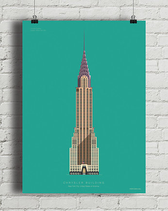 Chrysler Building - plakat giclee art, minimalmill