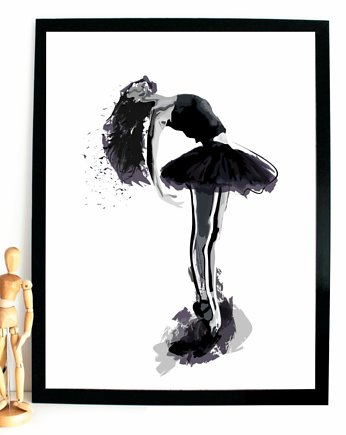 Plakat Balet glamour czarna włosy, Be ART