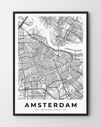 Amsterdam Mapa  - plakat różne formaty, HOG STUDIO