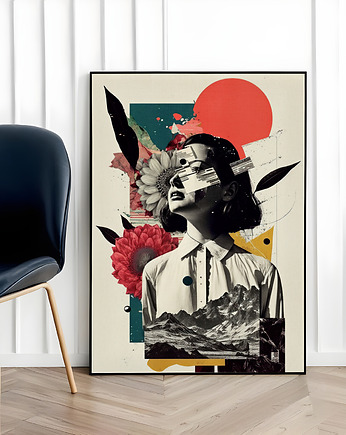 Plakat Kolaż dziewczyna, HOG STUDIO