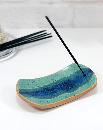 Ceramiczna podstawka na kadzidełko - rzeka, 10FingersArt