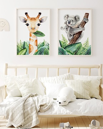 Zestaw plakatów Koala & Żyrafa, HOG STUDIO