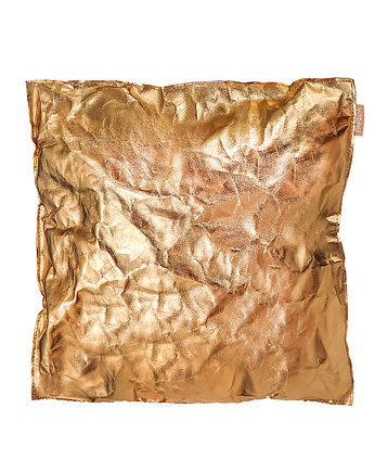 Poduszka dekoracyjna złota skóra wegańska, PAPEDA 
