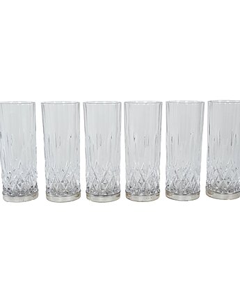 Komplet szklanek kryształowych, włoski design, lata 60, Włochy, Przetwory design