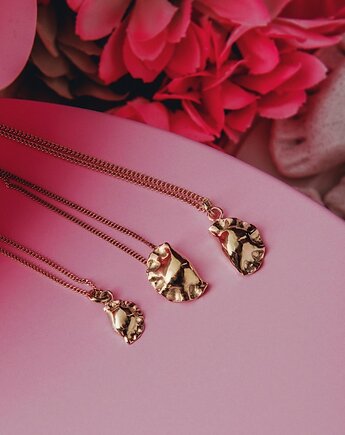 Pieróg naszyjnik mały srebro pozłacane, Hetman Jewelry