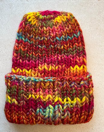 Czapka zimowa beanie Aurora Czerwona, Made by Jaga