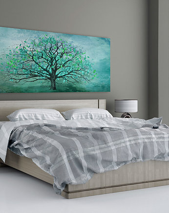 Obraz na płótnie Drzewo w turkusie 150x60cm, LUdesign gallery